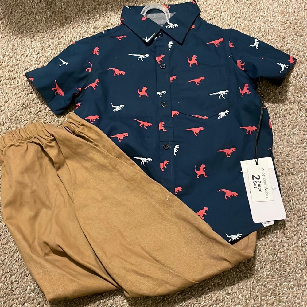 Paper denim and cloth kids 2T set